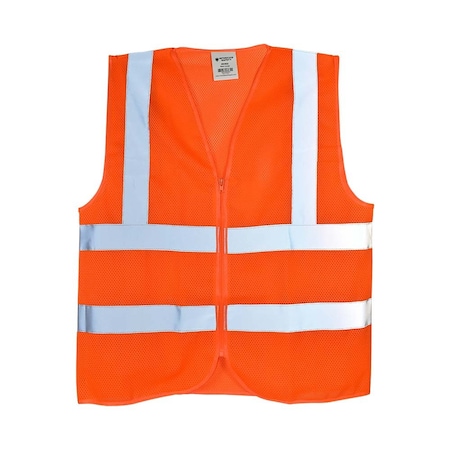 Interstate Safety High Visibility Safety Vest - Orange (Large) 40462